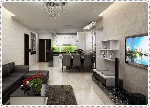 Mẫu thiết kế nội thất chung cư 30m2 2 phòng ngủ hiện đại