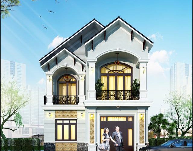 Mẫu nhà 2 tầng 12x15m đẹp 2019