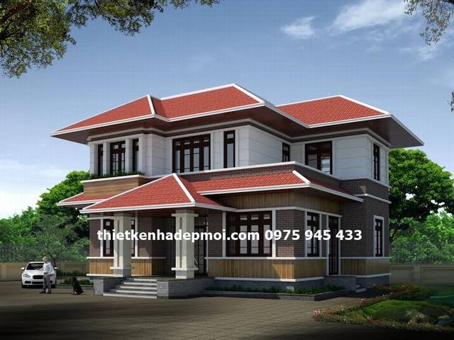 biet thu vuon 2 tang mai thai dep 150m2 anh Cuong bac ninh