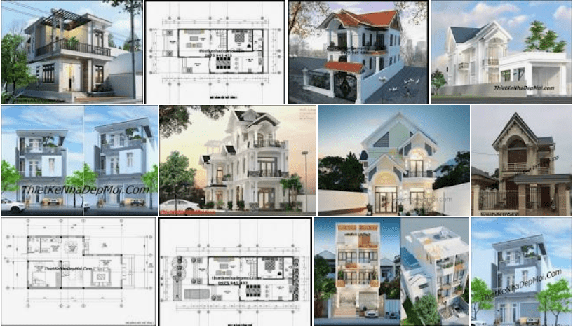 8 mẫu nhà đẹp 2 tầng rộng 7m mặt tiền chữ L hiện đại 2022
