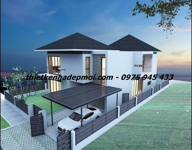 mau biet thu hien dai 2 tang dep 200m2 mai thai chu thieu
