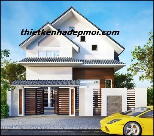 mau nha hien dai co gac lung dep nong thon 3 ngu