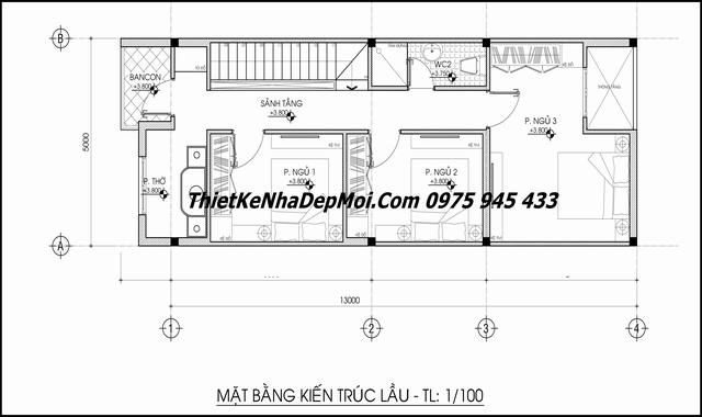 Các Bộ Bản Vẽ Nhà 2 Tầng 5X16 Mặt Tiền Mái Thái Giá Rẻ 2023