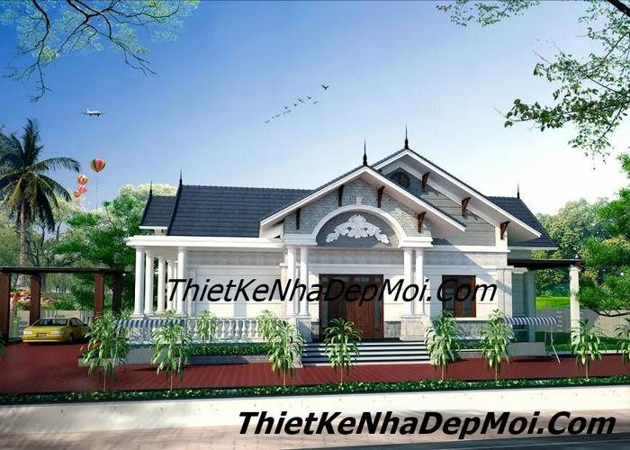 biet thu tret san vuon mini dep 3 phong ngu 1 phong tho 11x18 chi ve
