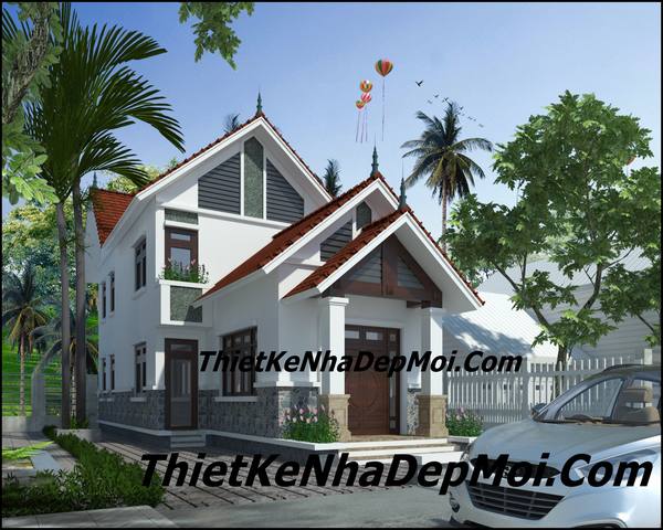 Mẫu thiết kế nhà cấp 4 có gác lửng mái thái đẹp nhất Việt Nam 2017