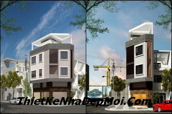 Mẫu nhà phố 2 mặt tiền vừa ở vừa kinh doanh