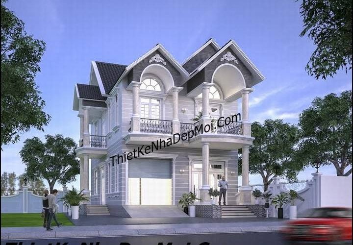 mau biet thu mat tien 10m 2 tang o nhon trach