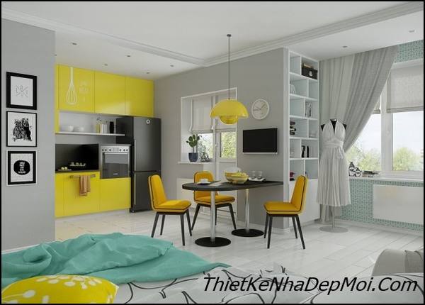 Gợi ý 11 ý tưởng thiết kế nội thất phòng khách chung cư nhỏ ăn gian diện  tích