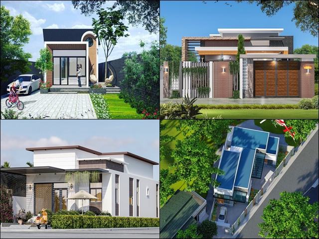 Tổng hợp 10 mẫu thiết kế nhà cấp 4 hai mái ở nông thôn rất đáng để xây dựng  TIN118107 - Kiến trúc Angcovat