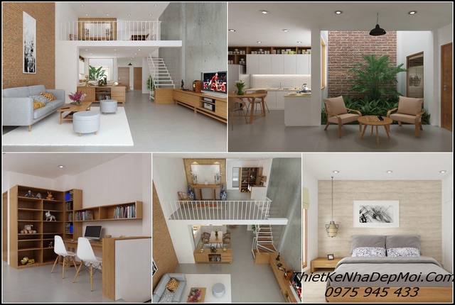 Mẹo thiết kế nhà cấp 4 gác lửng 3 phòng ngủ đẹp nhất 2022 - Nội thất IRIS