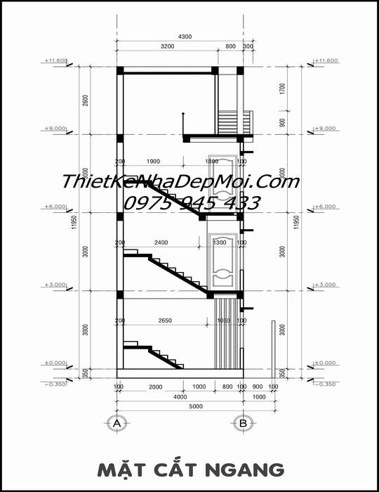 Bản vẽ thiết kế nhà phố hoàn chỉnh