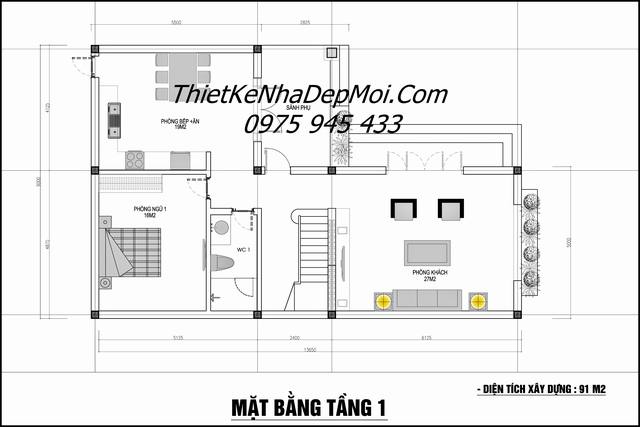 Bản vẽ xây nhà mái thái 2 tầng 4 phòng ngủ đơn giản giá rẻ 2024