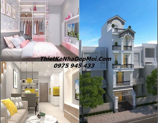 Mẫu nhà ống 4 tầng hiện đại