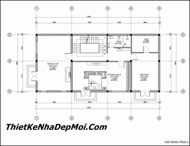 Kích thước mặt bằng biệt thự