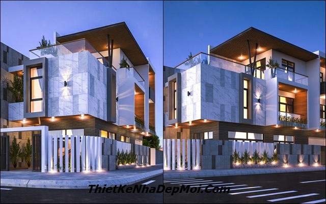 NHÀ PHỐ HIỆN ĐẠI 3 TẦNG 3 PHÒNG NGỦ 5X23 - MA001 - Thiết kế nhà đẹpThiết kế  nhà đẹp