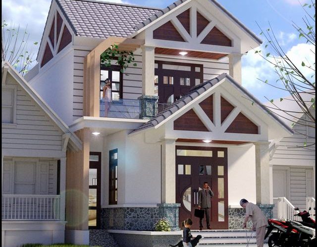 Nha mat tien 7m ddep 2 tang