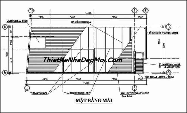 Bản vẽ xây nhà 6x18m