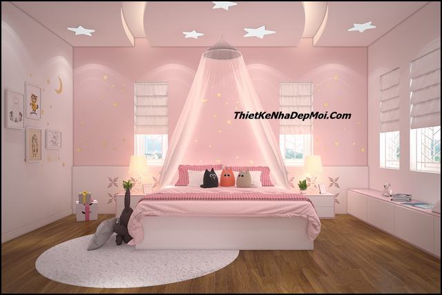 Trang trí phòng ngủ cho bé gái