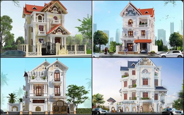Những mẫu biệt thự bán cổ điển đẹp 3 tầng mái thái thiết kế xây dựng tại Việt Nam
