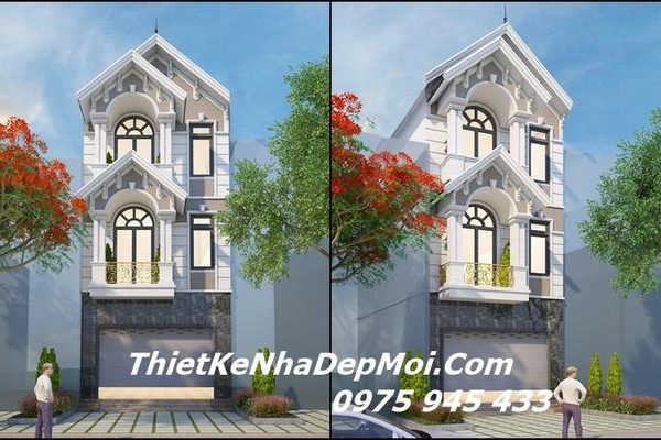 Nhà phố 6m đẹp 3 tầng mái thái 2025