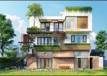 Nhà vườn 1 trệt 2 lầu hiện đại