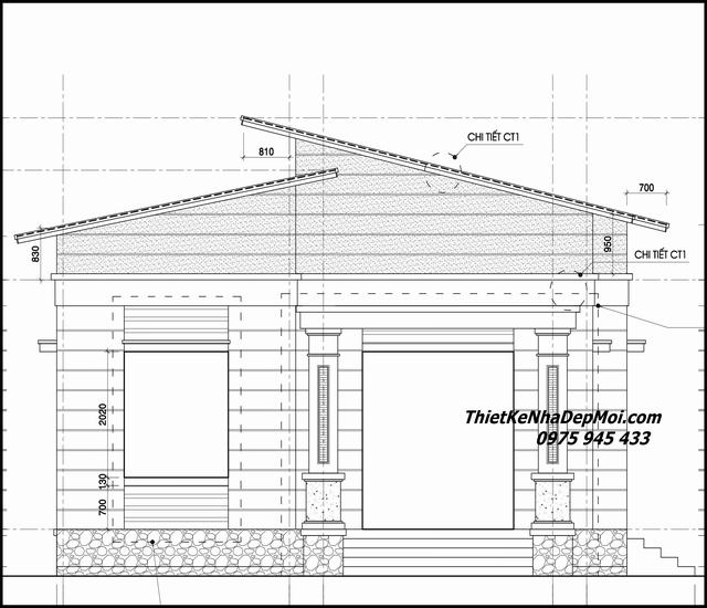 Thiết kế thi công nhà cấp 4 mái lêch đơn giản 7x15m - Thiết Kế Kiến Trúc |  Thi Công Xây Dựng | Thiết Kế Thi Công Nội Thất