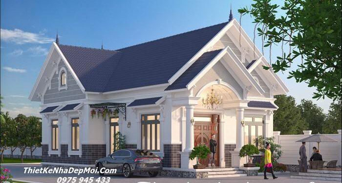 Nhà mái thái 1 tầng đẹp 2026 ba phòng ngủ
