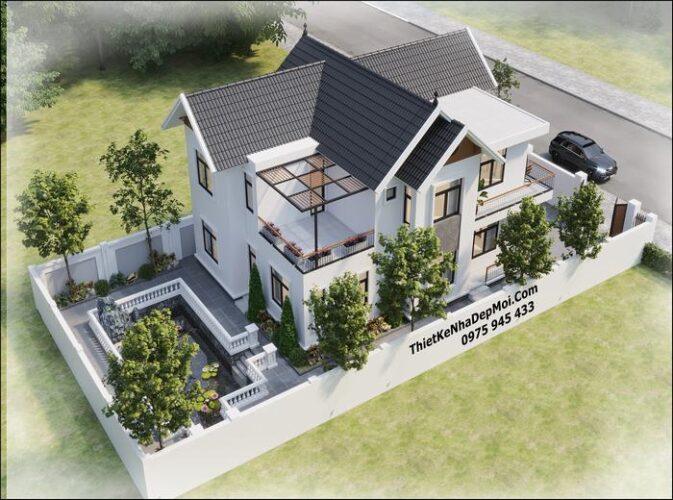 Biệt Thự 2 Tầng Mái Thái Ở Quê: Tổng Quan, Công Năng, Chi Phí & Mẫu Đẹp 2026 Nhà 2 tầng 5 phòng ngủ 1 phòng thờ 2026