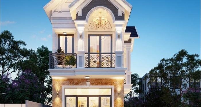 mau nha rong 5m dai 20m 2 tang 4 phong ngu 5x20