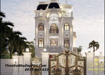 Biệt thự 1 trệt 3 lầu sân thượng đẹp 2025 - 2026