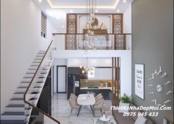 Nhà 1 trệt 1 lửng 3 phòng ngủ 5x20