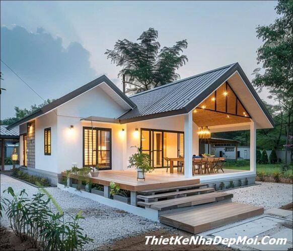 Những bản vẽ xây nhà cấp 4 diện tích nhỏ 80m2 chi phí tiết kiệm 2026 Nhà xinh 80m2