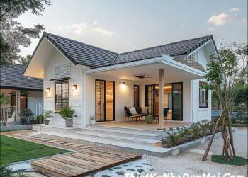 Mẫu nhà vườn cấp 4 đẹp ở quê diện tích 80m2