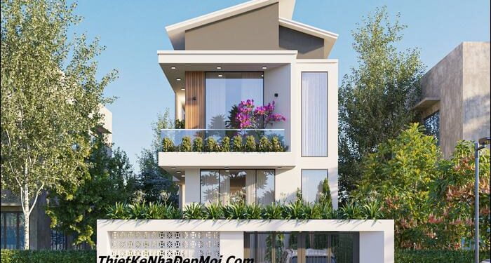 Nhà hiện đại 2 tầng 4 phòng ngủ 1 phòng thờ 2025