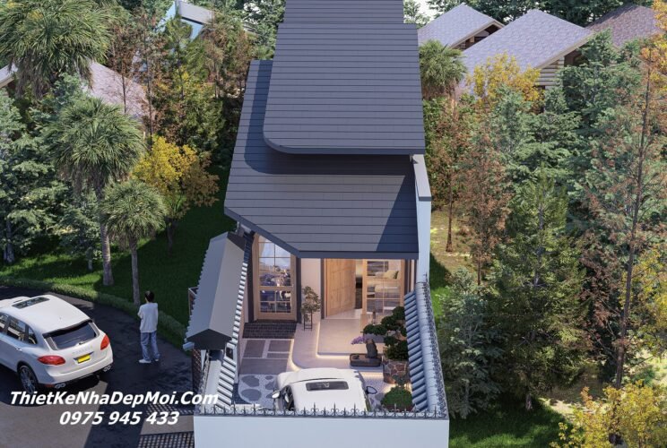 Bản vẽ thi công nhà mái Nhật 1 tầng 130m2 2 phòng ngủ có sẵn để thợ xây Mẫu nhà cấp 4 đẹp 5x20m 2 phòng ngủ hiện đại