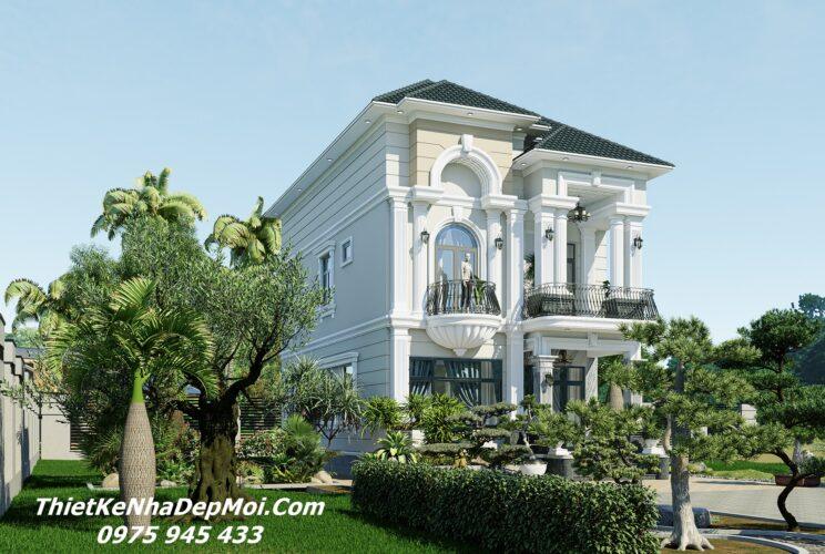 Các kiểu nhà biệt thự mini 2 tầng mặt tiền ngang 10m đẹp phong thuỷ 2026 Mẫu nhà 1 trệt 1 lầu có sân vườn đẹp khoảng 2 tỷ năm 2026