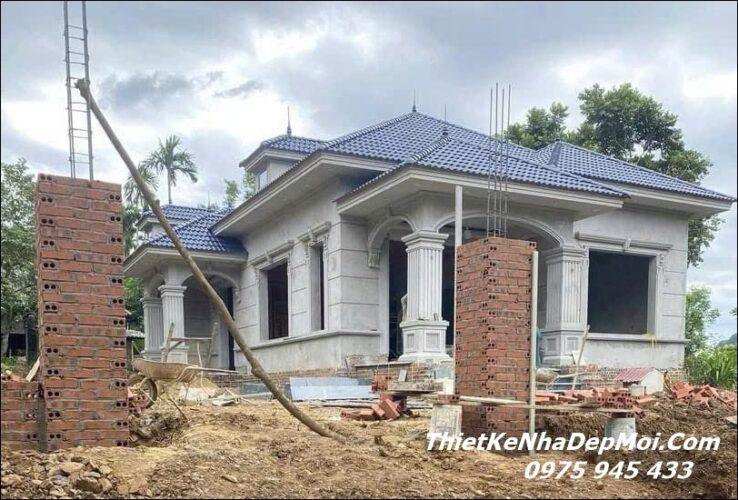 Công ty thiết kế xây nhà có 3 mái đẹp ở nông thôn 