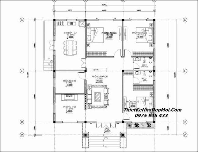 Điểm danh những mẫu nhà mái Nhật đẹp ở quê HOT nhất xu hướng 2026 - 2027 Nhà cấp 4 mái thái 3 phòng ngủ 2026 hướng Đông Nam