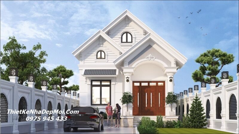Mẫu nhà vườn trệt mái Thái đẹp 3 phòng ngủ 1 phòng thờ mặt tiền 10m xây 7,5x20m cập nhật cho năm 2027 thi công 