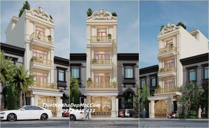 Nhà ống 4 tầng mặt tiền 4m