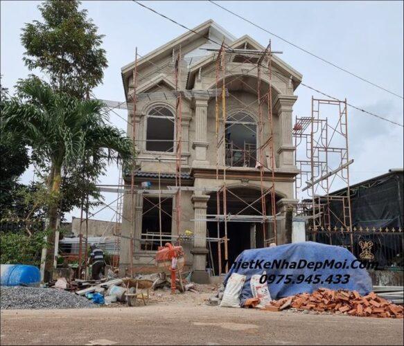 Mẫu thiết kế nhà diện tích 6x12m 2 tầng mái thái phong thuỷ 2026 Nhà mặt tiền 6m 2 tầng đẹp 2026