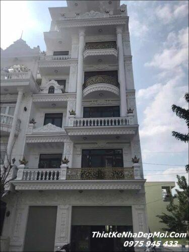 Mẫu nhà 6 tầng đẹp tân cổ điển 