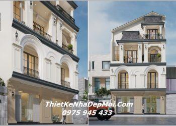 Mẫu biệt thự 1 trệt 3 lầu liền kề kinh doanh