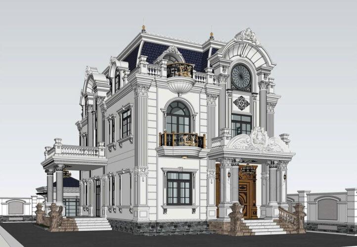 Biệt thự vườn 2 tầng kiểu Pháp 
