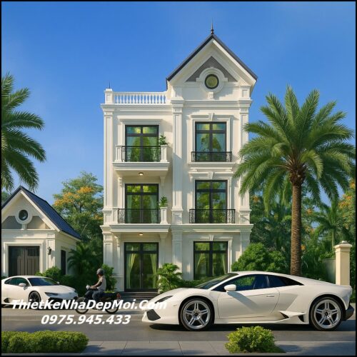 Biet thu mini 3 tang hien dai 