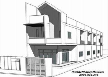 Mẫu nhà nghỉ cấp 4 2 tầng 7x35m