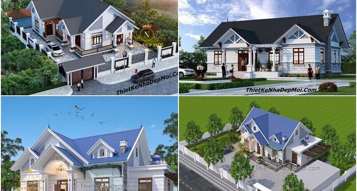 Bản vẽ chi tiết nhà cấp 4 4 phòng ngủ ở nông thôn đã xây 2024 - 2025