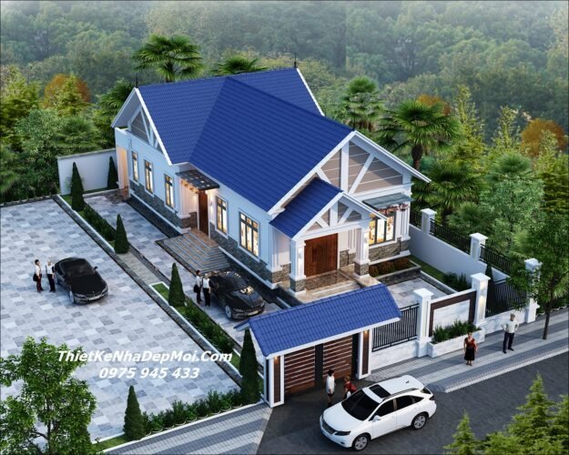 Bản vẽ thiết kế nhà cấp 4 mái Thái diện tích 9x20m có 1 phòng thờ 4 phòng ngủ hiện đại phong thuỷ 2026 - 2027