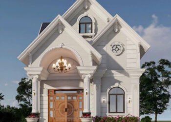Mẫu nhà vườn cấp 4 tân cổ điển nóc Thái 180m2 rộng 10m dài 20m