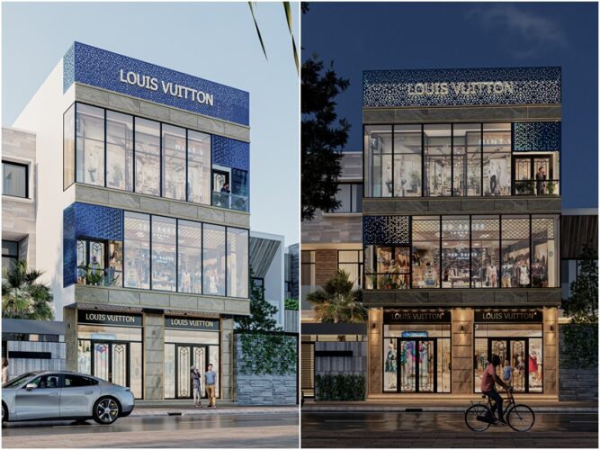 Mẫu thiế kế siêu thị mini dành cho mẹ và bé chuyên biệt năm 2026 Shop thời trang nhà phố 3 tầng mặt tiền 7m